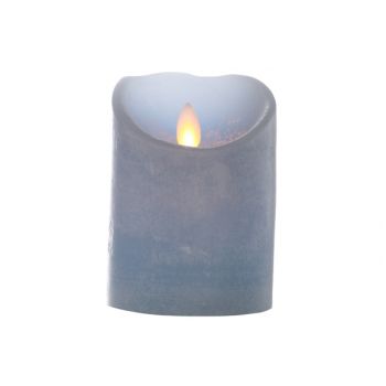 Cosy @ Home Bougie Cylindere Led Bleu D8xh11cm