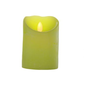 Cosy @ Home Bougie Cylindere Led Vert Lime D8xh11cm