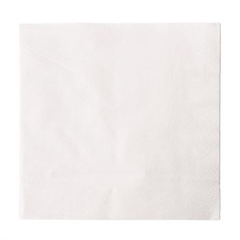 Serviettes snacking en papier blanches 330 x 330mm