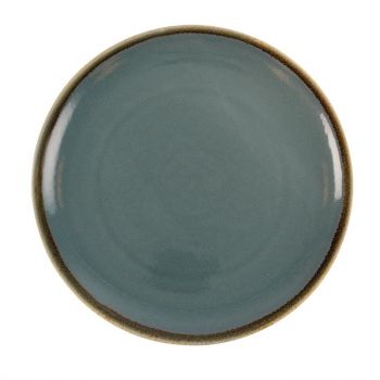 Assiette plate ronde couleur océan Olympia Kiln 280mm