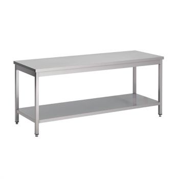 Table inox avec étagère basse Gastro M 1200 x 600 x 850mm