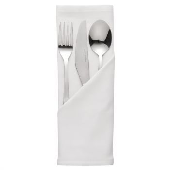 Serviettes blanches en polyester Mitre Essentials Occasions