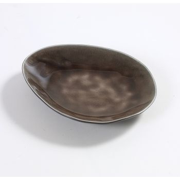 Pascale Naessens Pure assiette ovale brune 15cm