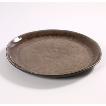 Pascale Naessens assiette ronde brune 34 cm