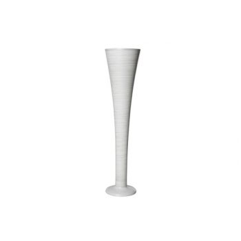 Vase blanc polyresin d12xh50cm