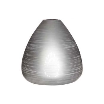 Vase argent-blanc 25x25x25cm céramique