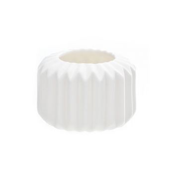 Bougeoir blanc porcelaine d8xh5,5cm