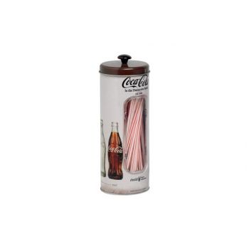 Cosy & trendy coca cola boite a pailles d8,5xh23cm
