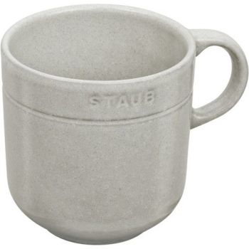 Stoneware Chope 12 Cm -350 Ml White Truffle Ceramic By Staub 40508-058